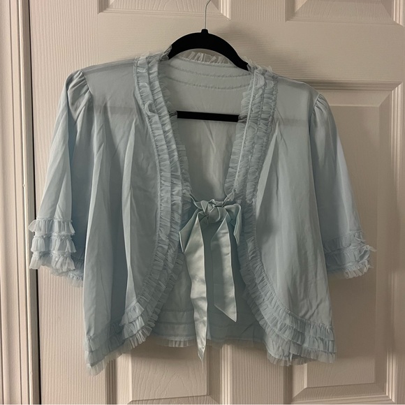 Berkshire Intimates & Sleepwear Vintage Ruffle Baby Blue House Coat